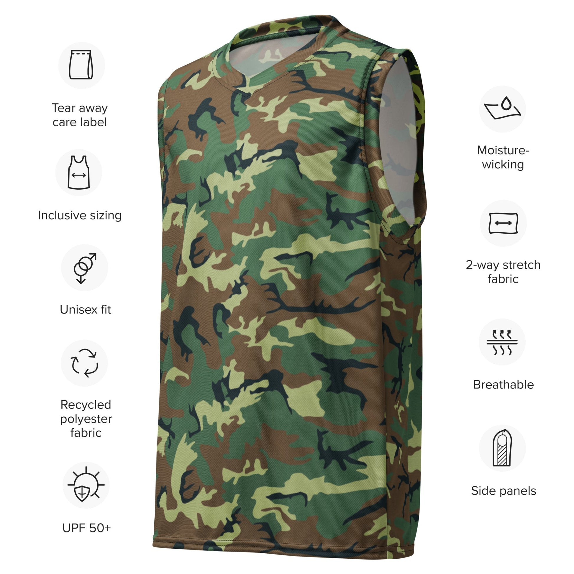 Chinese Type 99 Woodland CAMO unisex basketball jersey - Basketball Jerseys