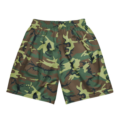 Chinese Type 99 Woodland CAMO Unisex mesh shorts - Mesh Shorts