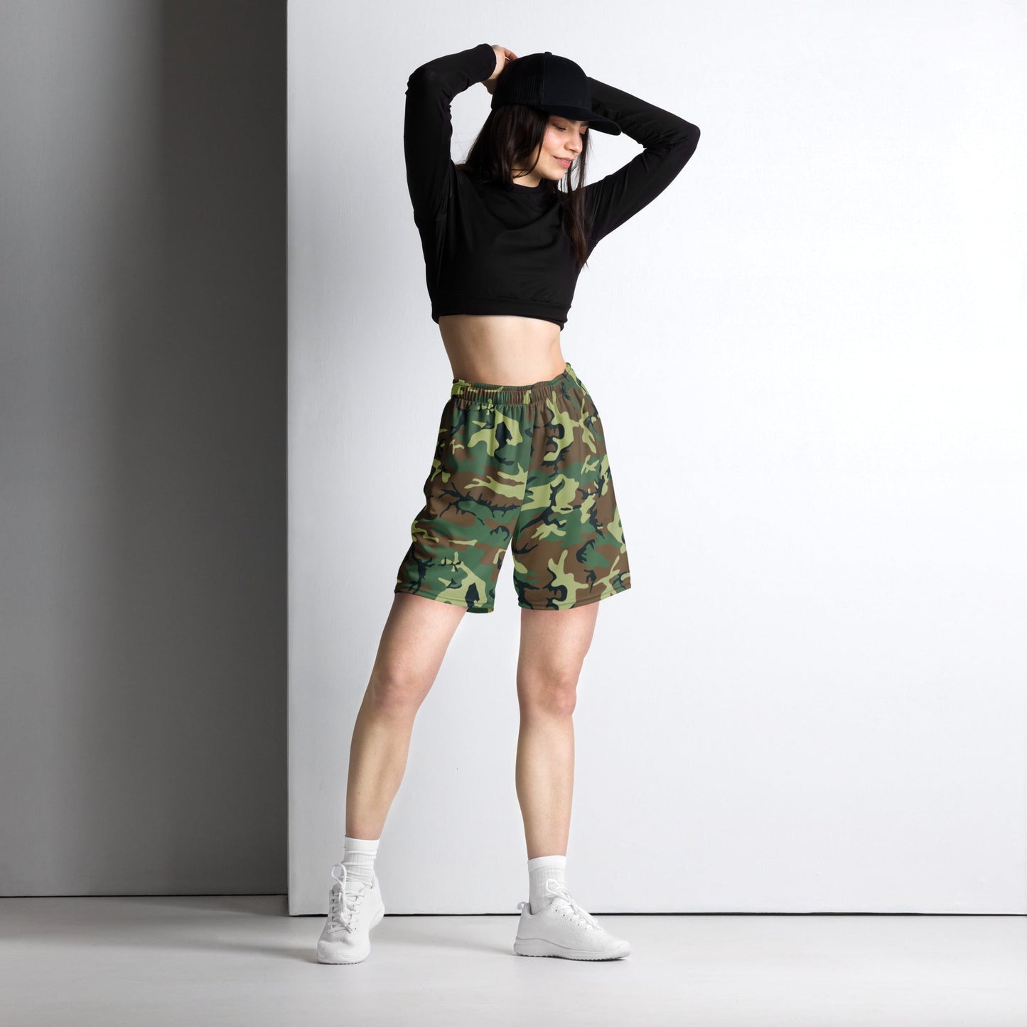 Chinese Type 99 Woodland CAMO Unisex mesh shorts - Mesh Shorts