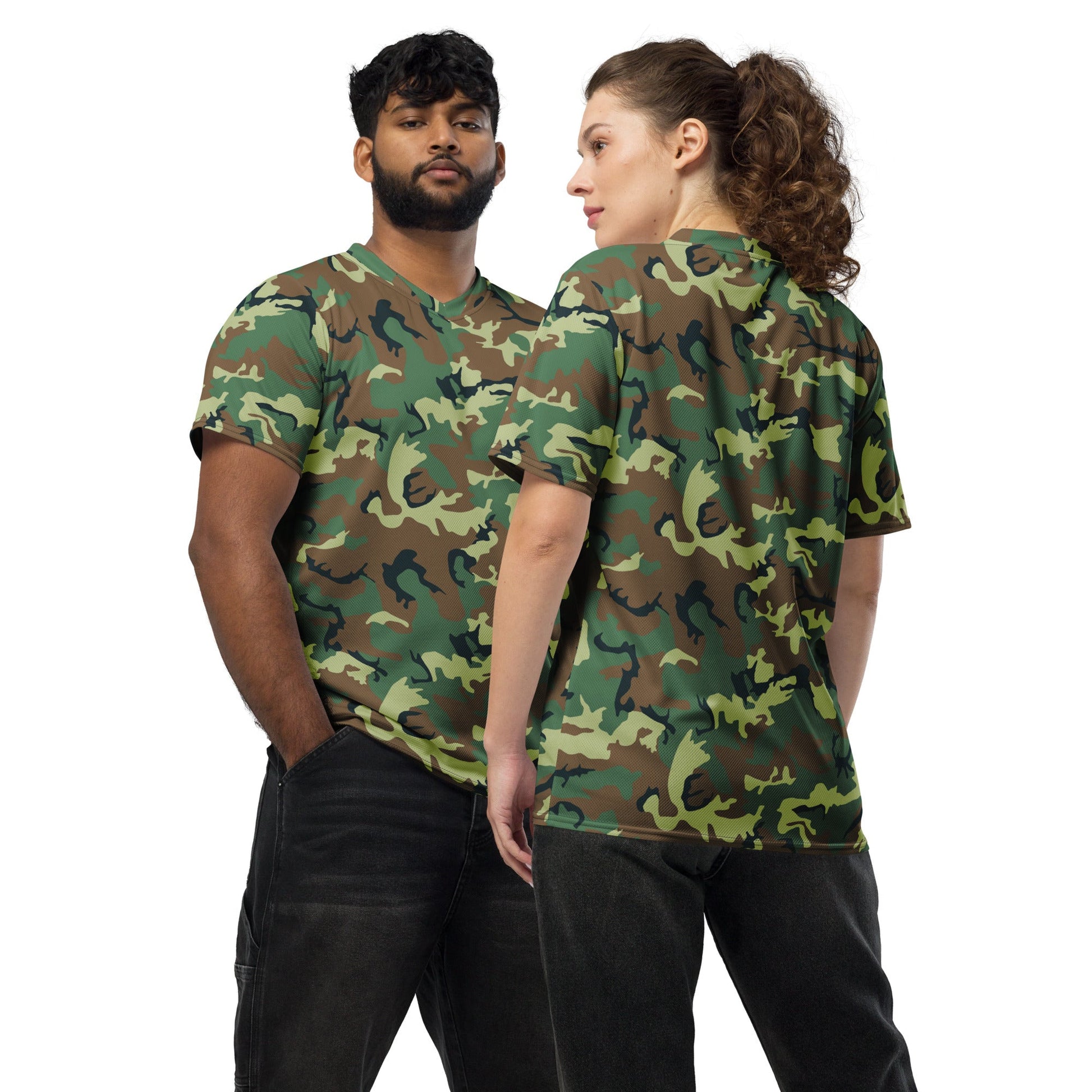 Chinese Type 99 Woodland CAMO unisex sports jersey - 2XS - Sports Jerseys