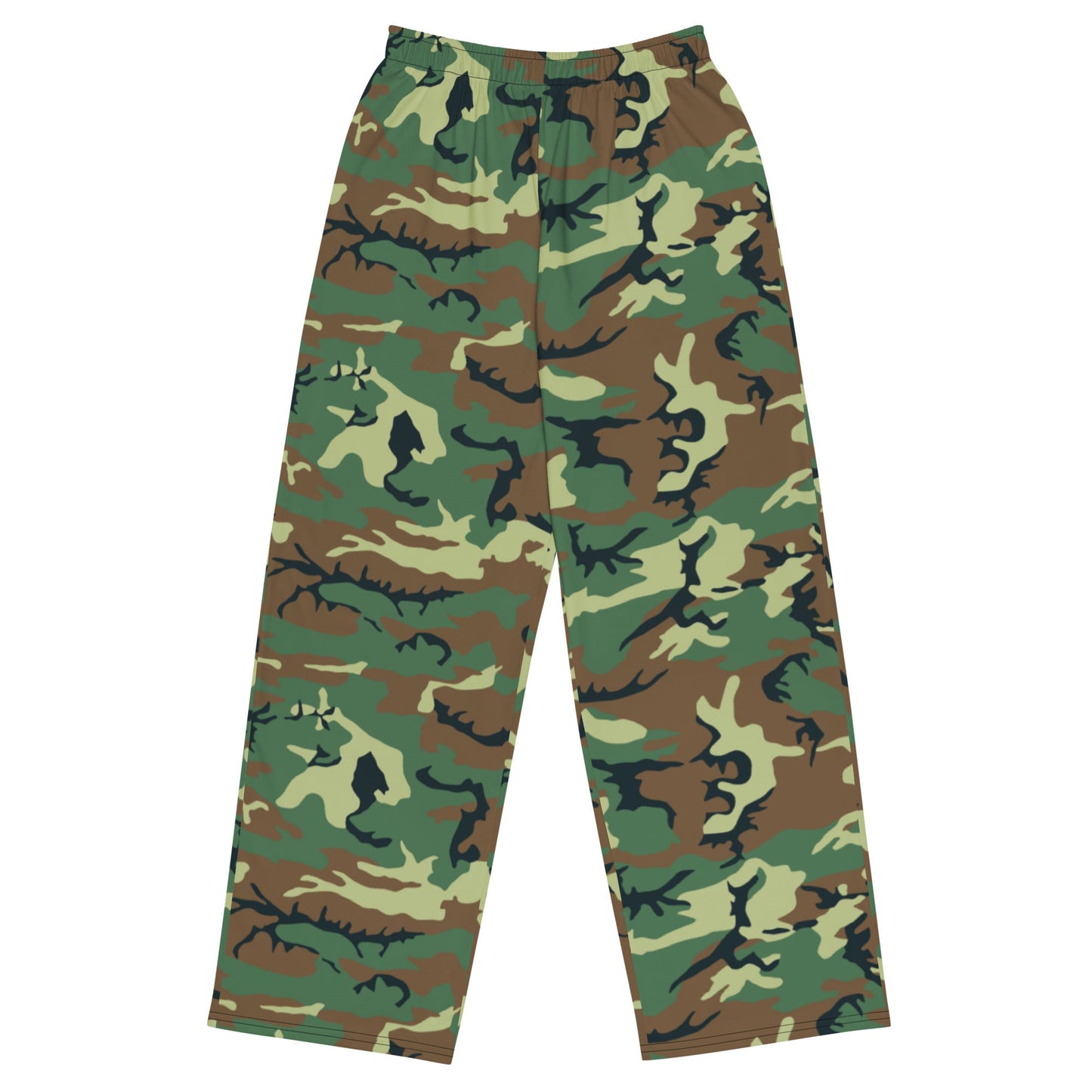 Chinese Type 99 Woodland CAMO unisex wide-leg pants - 2XS - Wide-leg Pants