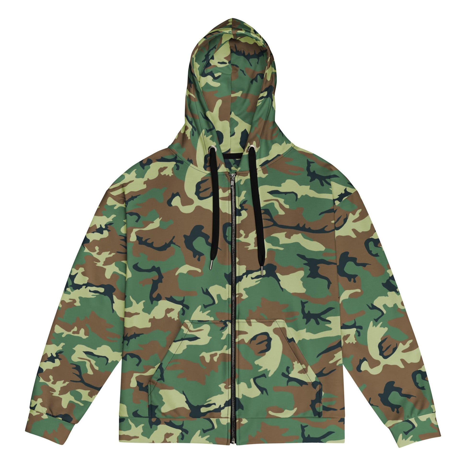 Chinese Type 99 Woodland CAMO Unisex Zip Hoodie - 2XS