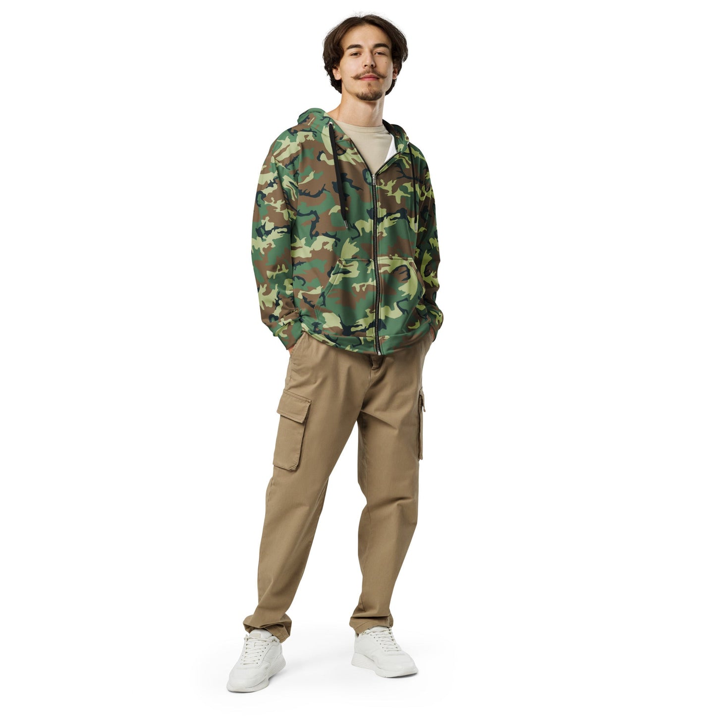 Chinese Type 99 Woodland CAMO Unisex Zip Hoodie