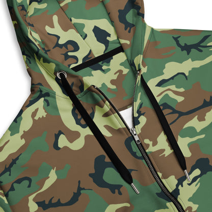 Chinese Type 99 Woodland CAMO Unisex Zip Hoodie