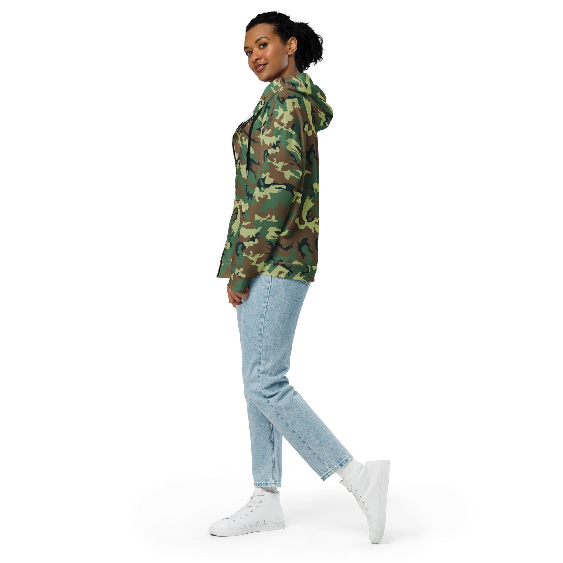 Chinese Type 99 Woodland CAMO Unisex Zip Hoodie