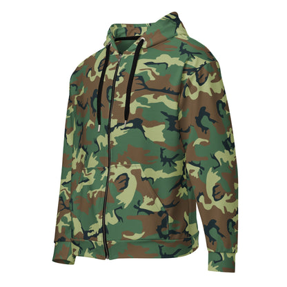 Chinese Type 99 Woodland CAMO Unisex Zip Hoodie