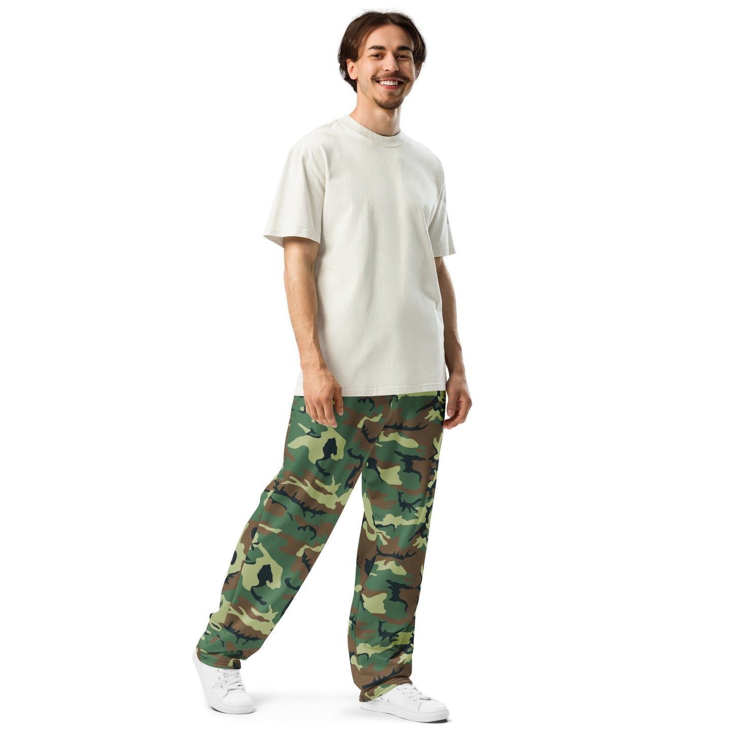 Chinese Type 99 Woodland CAMO Unisex Wide-Leg Joggers