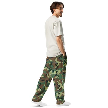 Chinese Type 99 Woodland CAMO Unisex Wide-Leg Joggers