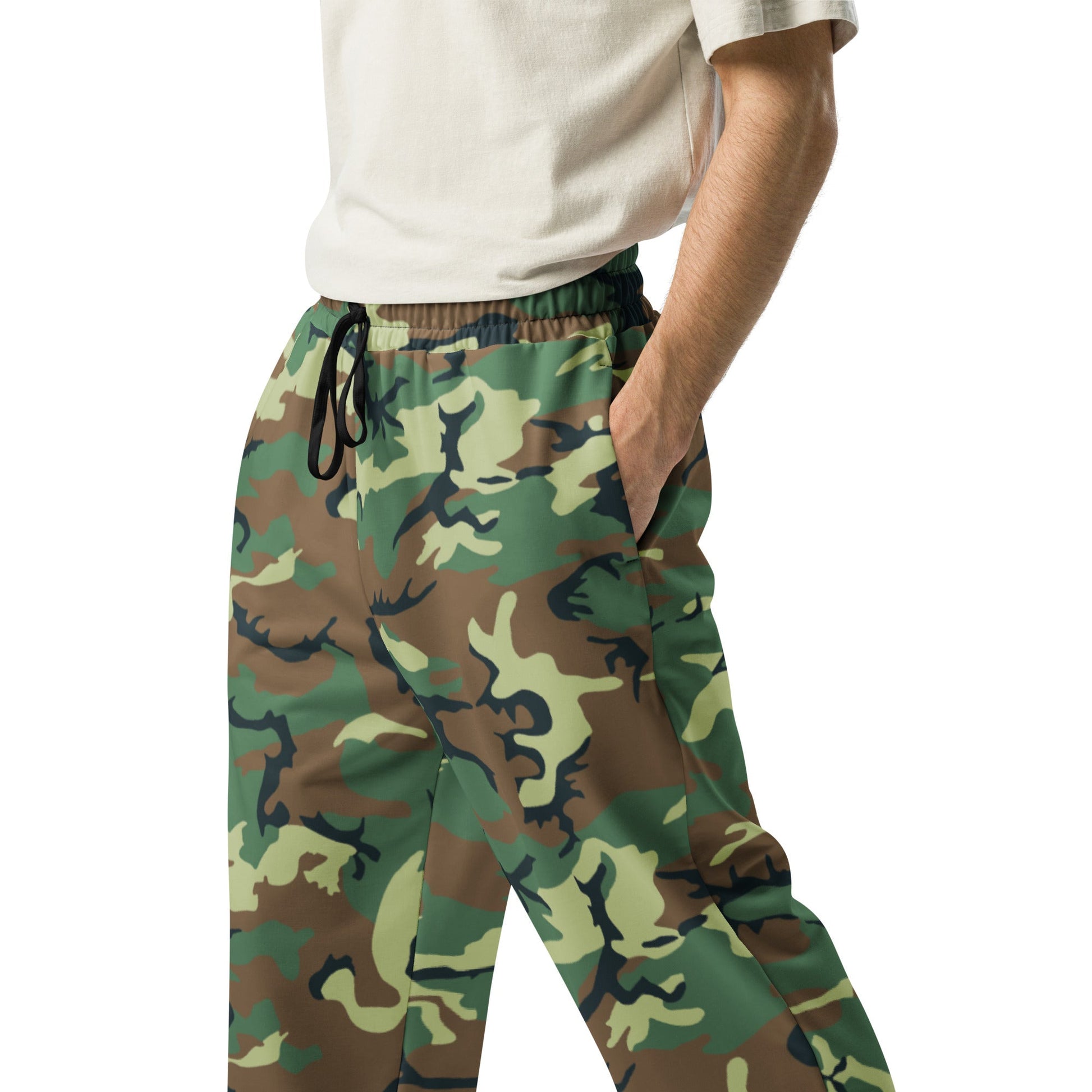 Chinese Type 99 Woodland CAMO Unisex Wide-Leg Joggers