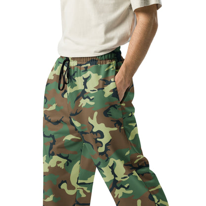Chinese Type 99 Woodland CAMO Unisex Wide-Leg Joggers
