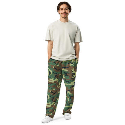 Chinese Type 99 Woodland CAMO Unisex Wide-Leg Joggers