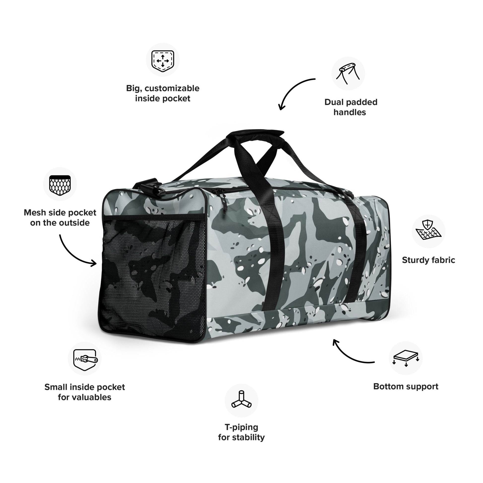 Chocolate Chip Arctic CAMO Duffle bag Bags