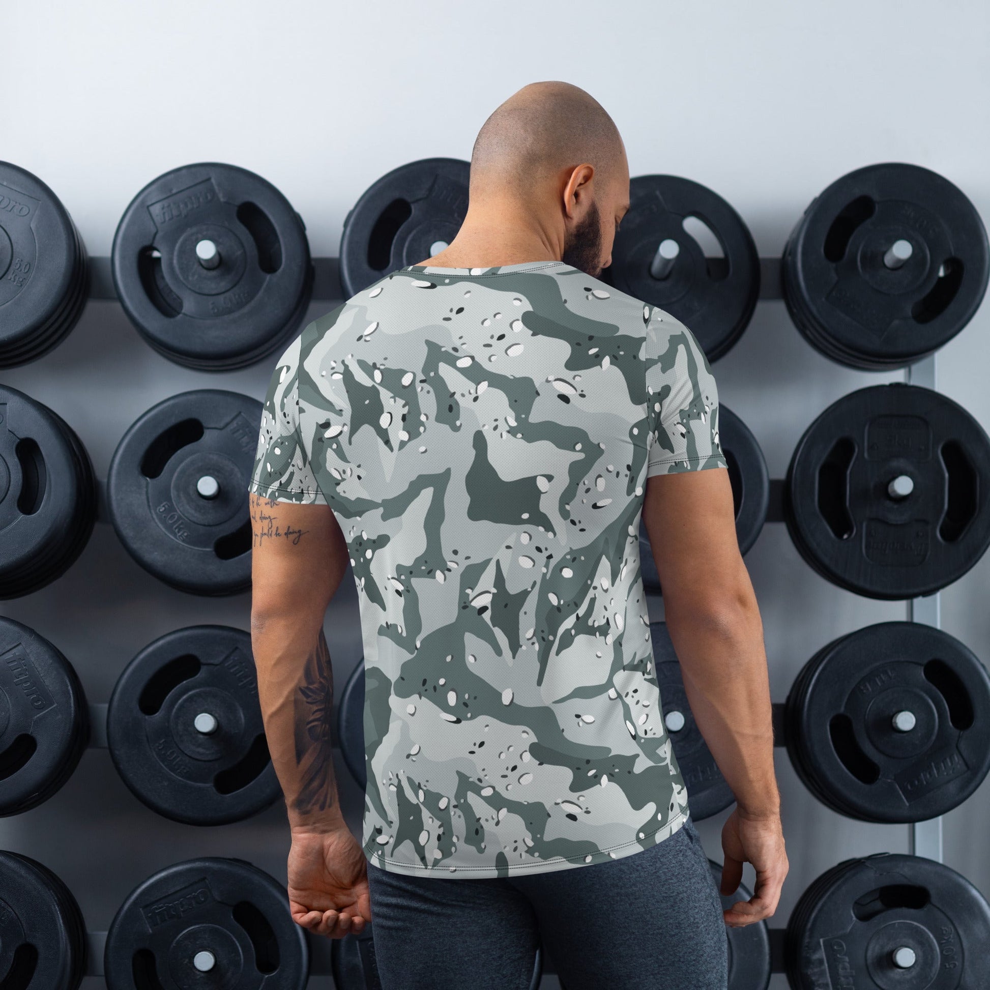Chocolate Chip Arctic CAMO Mens Athletic T-shirt - T-Shirts