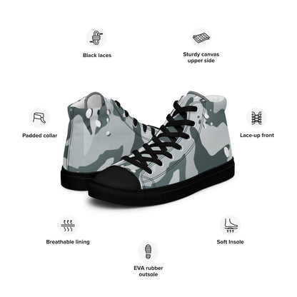 Chocolate Chip Arctic CAMO Mens high top canvas shoes - High Top Canvas Shoes