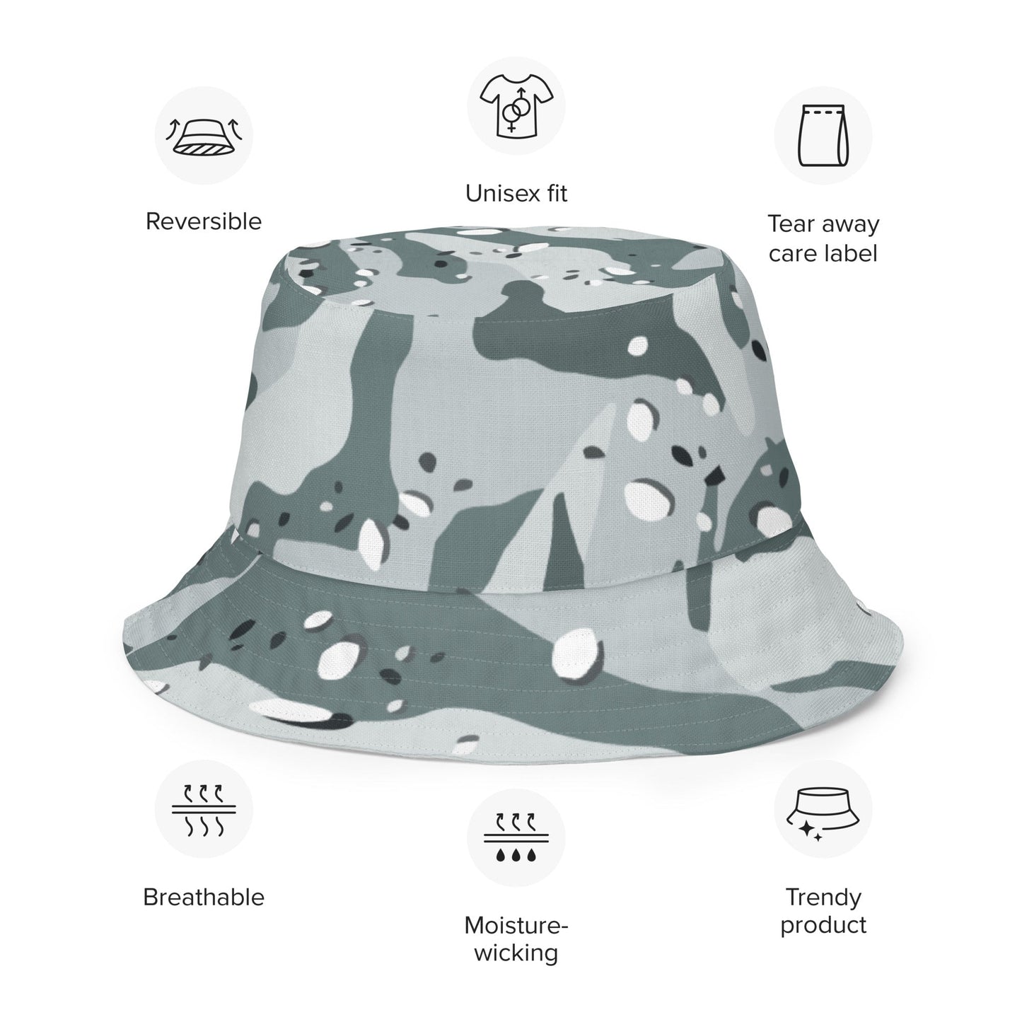 Chocolate Chip Arctic CAMO Reversible bucket hat - Bucket Hats