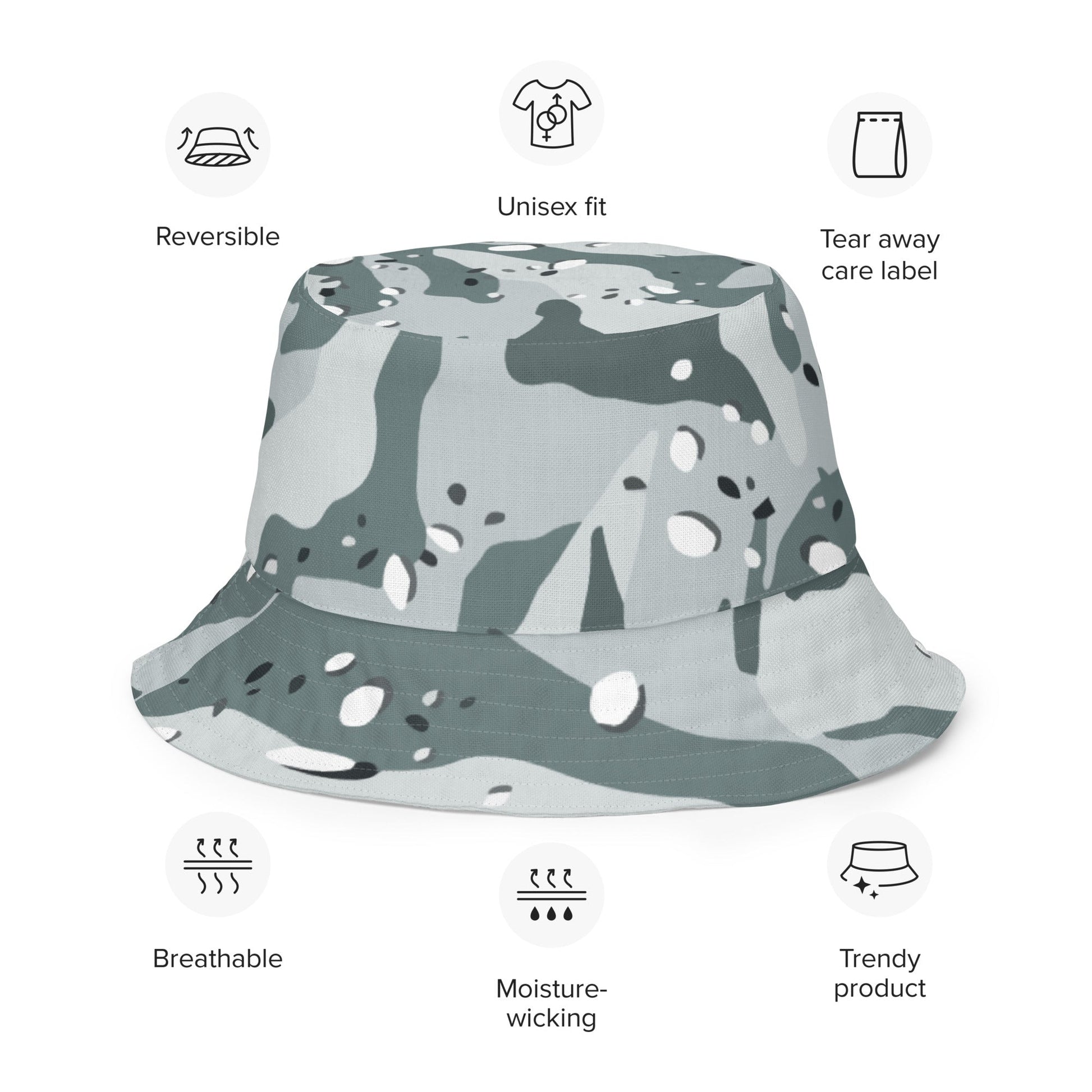 Chocolate Chip Arctic CAMO Reversible bucket hat - Bucket Hats