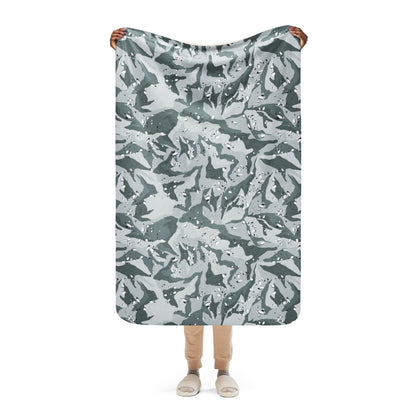 Chocolate Chip Arctic CAMO Sherpa blanket - 37″×57″ - Blankets