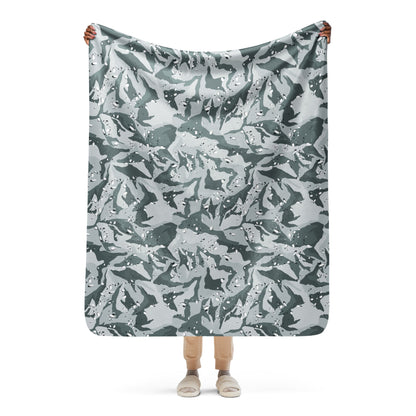 Chocolate Chip Arctic CAMO Sherpa blanket - 50″×60″ - Blankets