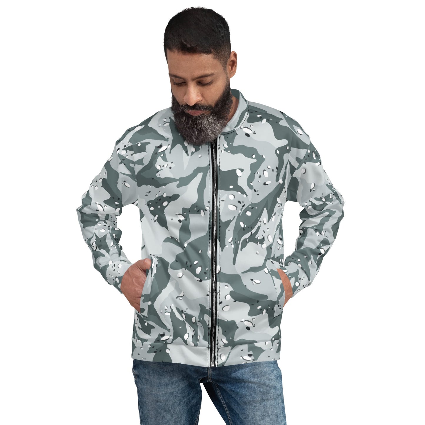Chocolate Chip Arctic CAMO Unisex Bomber Jacket - Jackets