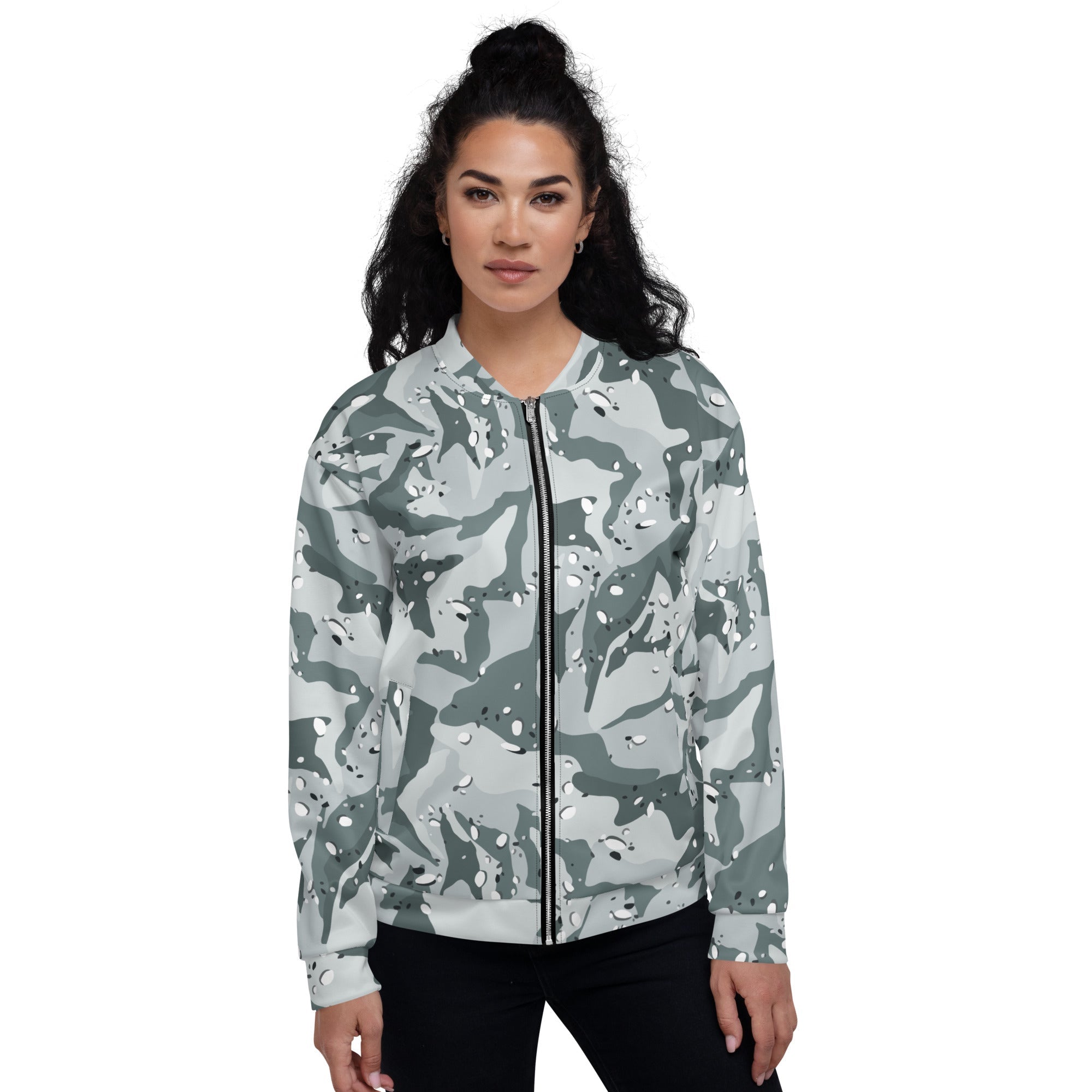 CAMO HQ - Chocolate Chip Arctic CAMO Unisex Bomber Jacket