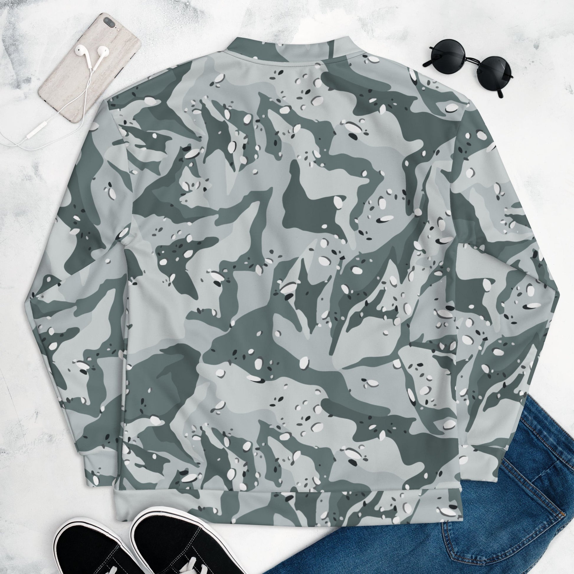 Chocolate Chip Arctic CAMO Unisex Bomber Jacket - Jackets