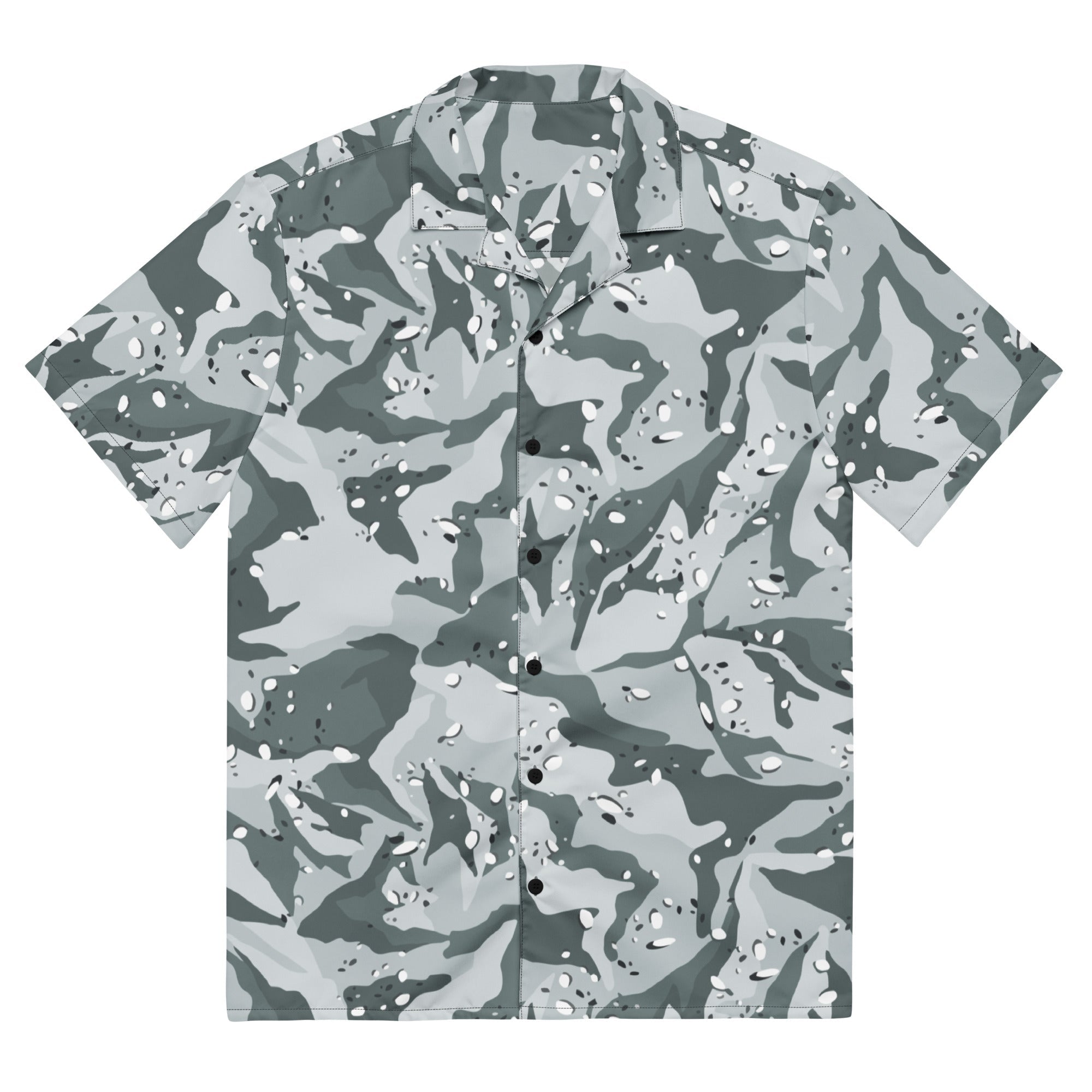 CAMO HQ - Chocolate Chip Arctic CAMO Unisex Short-Sleeve Button