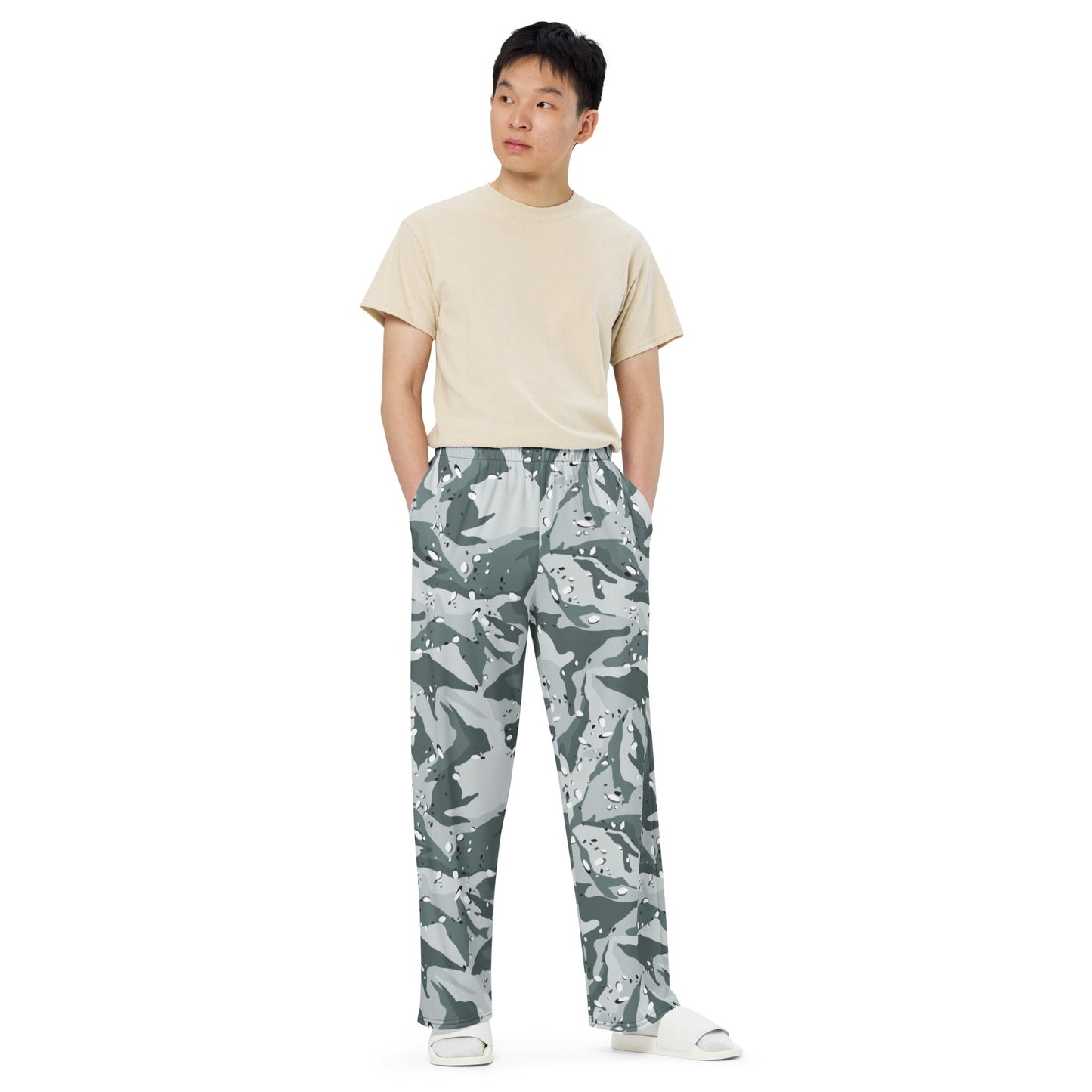 Chocolate Chip Arctic CAMO unisex wide-leg pants - Wide-leg Pants