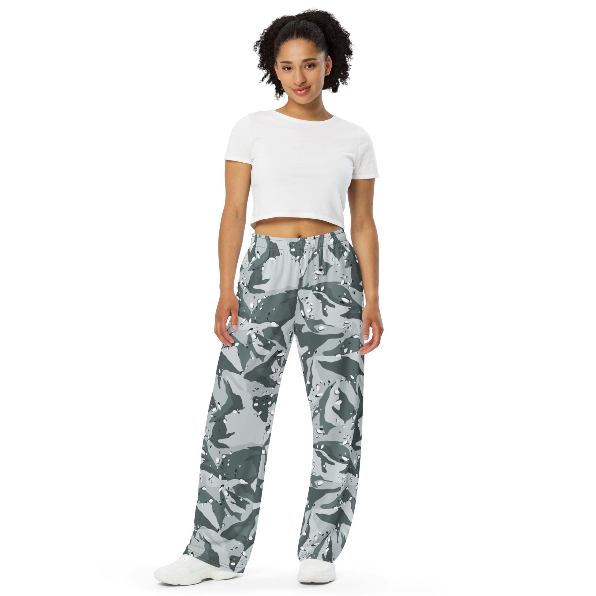 Chocolate Chip Arctic CAMO unisex wide-leg pants - Wide-leg Pants