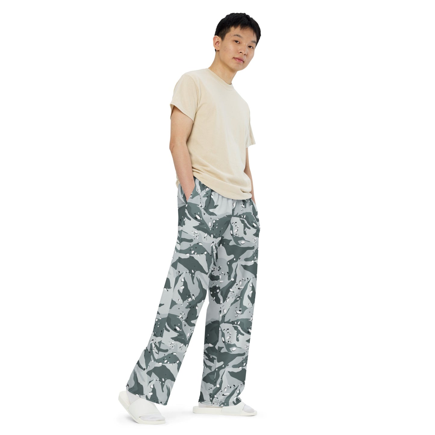Chocolate Chip Arctic CAMO unisex wide-leg pants - Wide-leg Pants