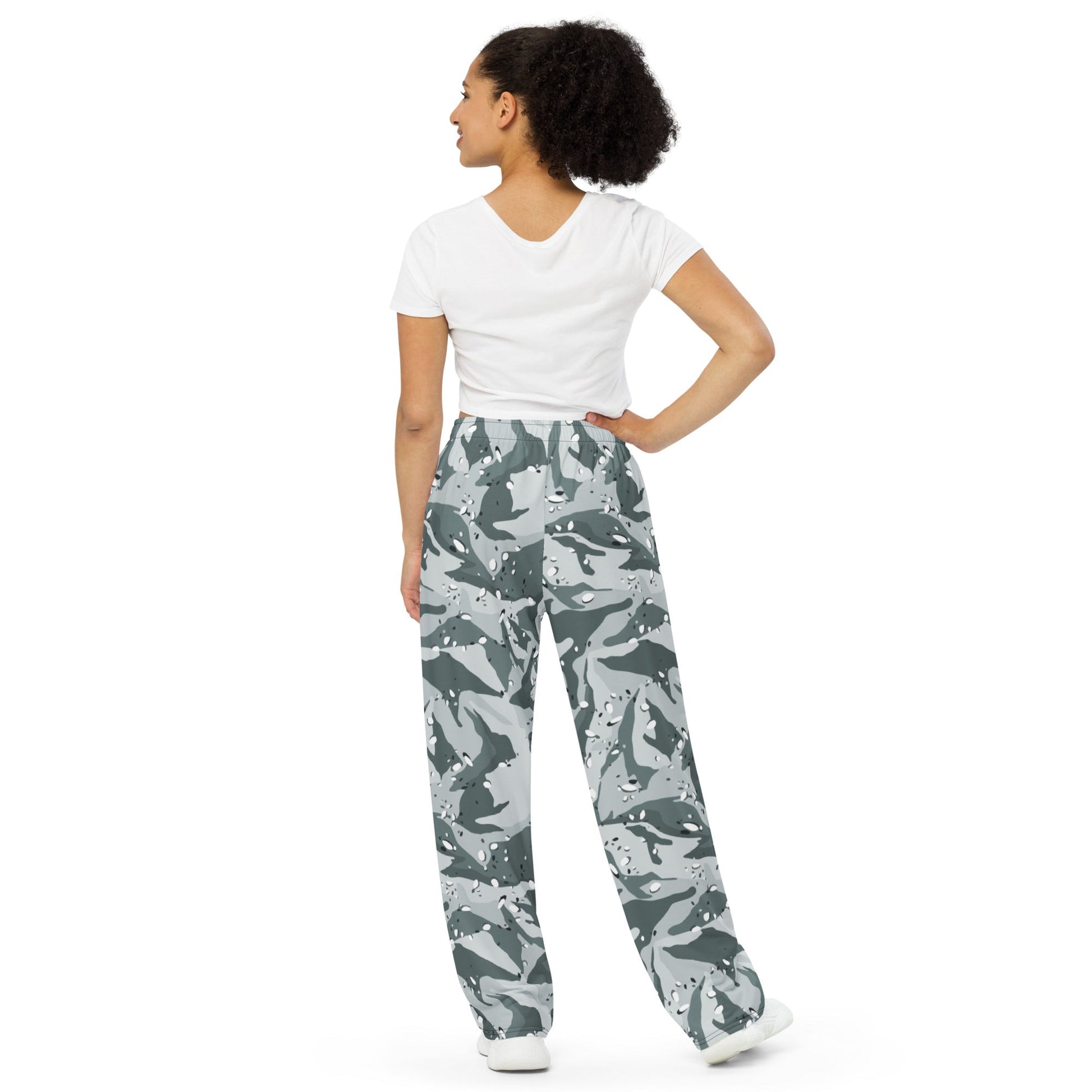 Chocolate Chip Arctic CAMO unisex wide-leg pants - Wide-leg Pants