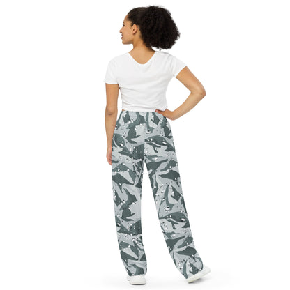 Chocolate Chip Arctic CAMO unisex wide-leg pants - Wide-leg Pants
