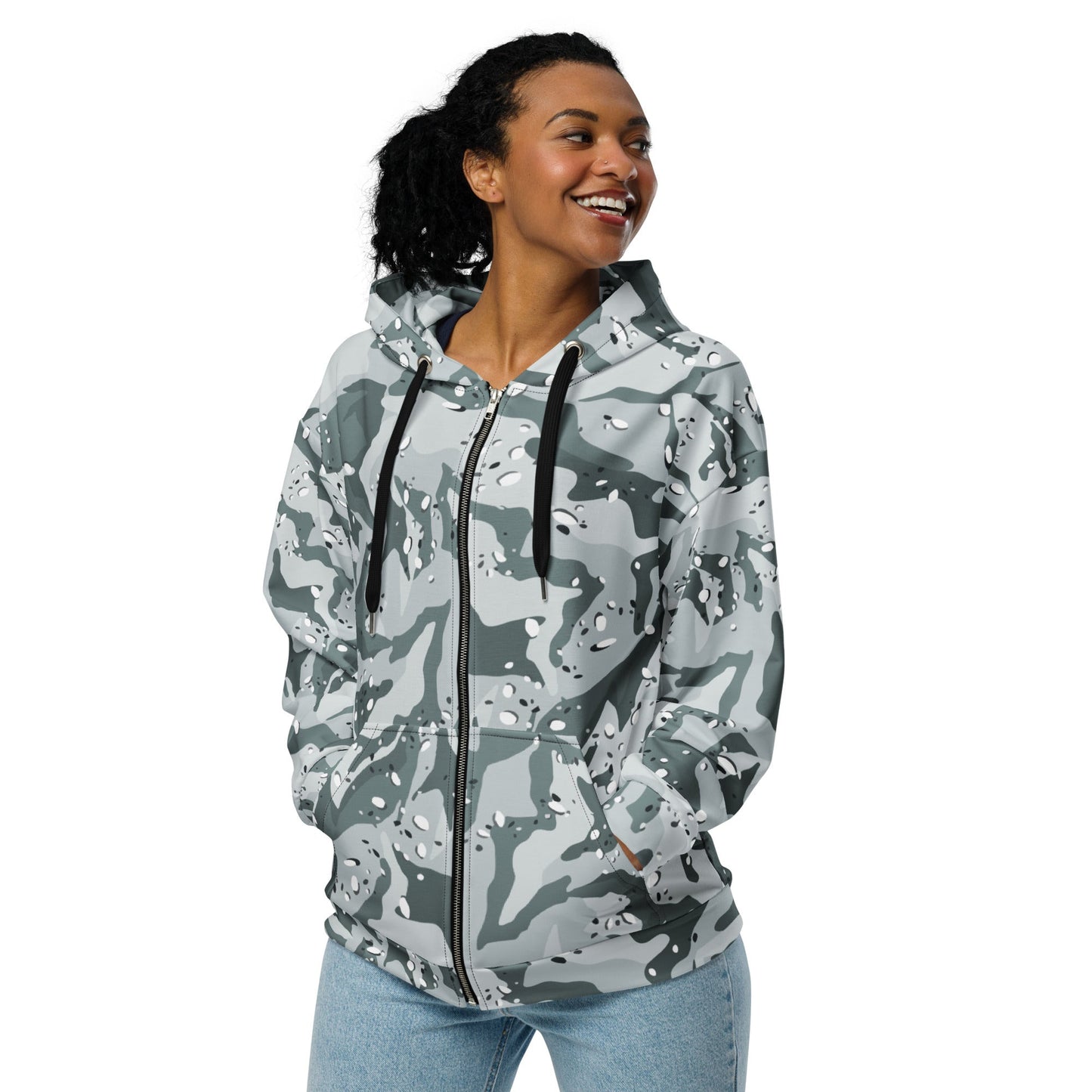 Chocolate Chip Arctic CAMO Unisex zip hoodie - Zip Hoodies