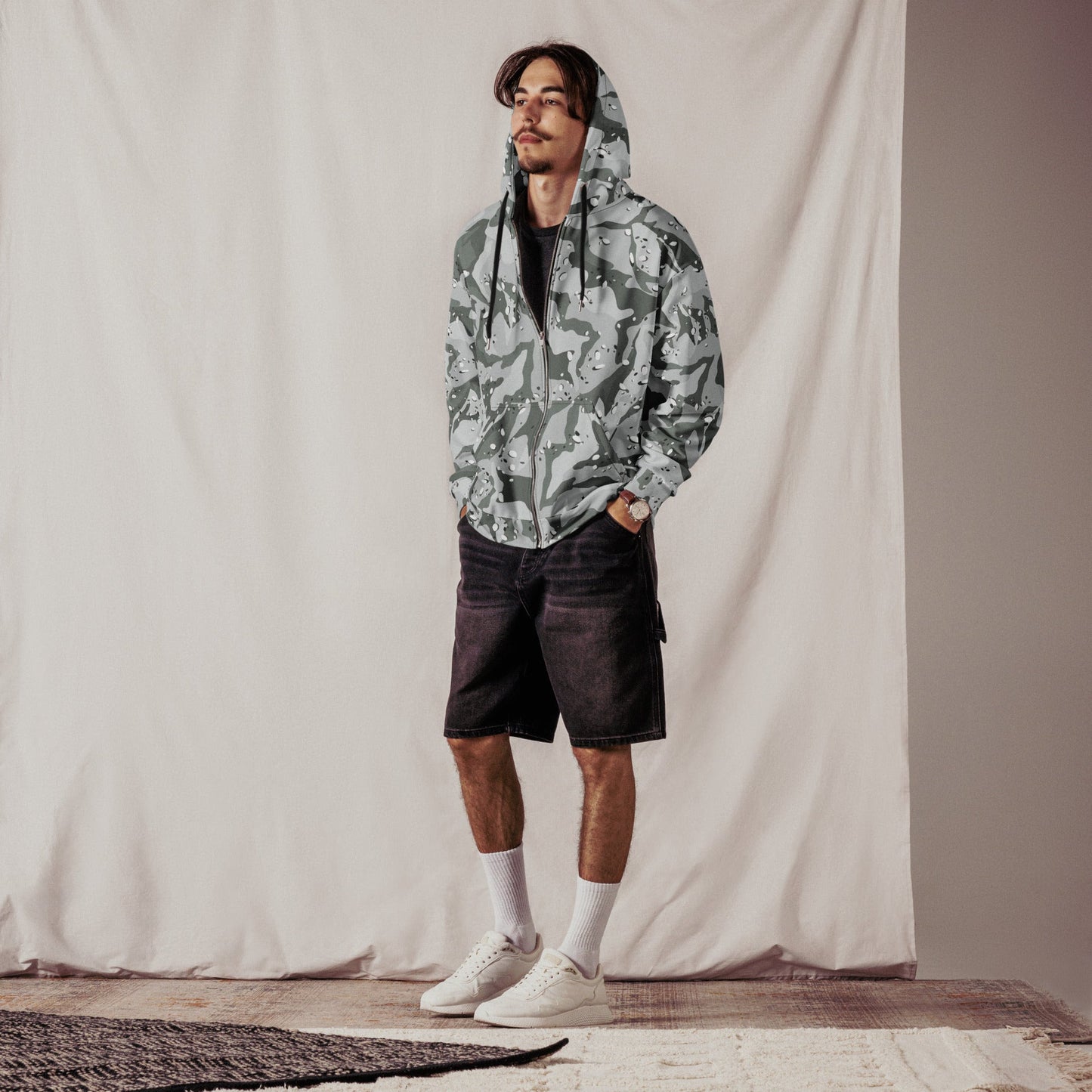 Chocolate Chip Arctic CAMO Unisex zip hoodie - Zip Hoodies