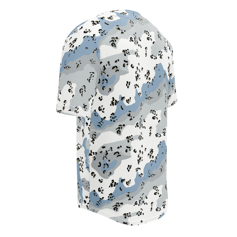 Chocolate Chip Polar Ice CAMO Unisex Baseball Jersey