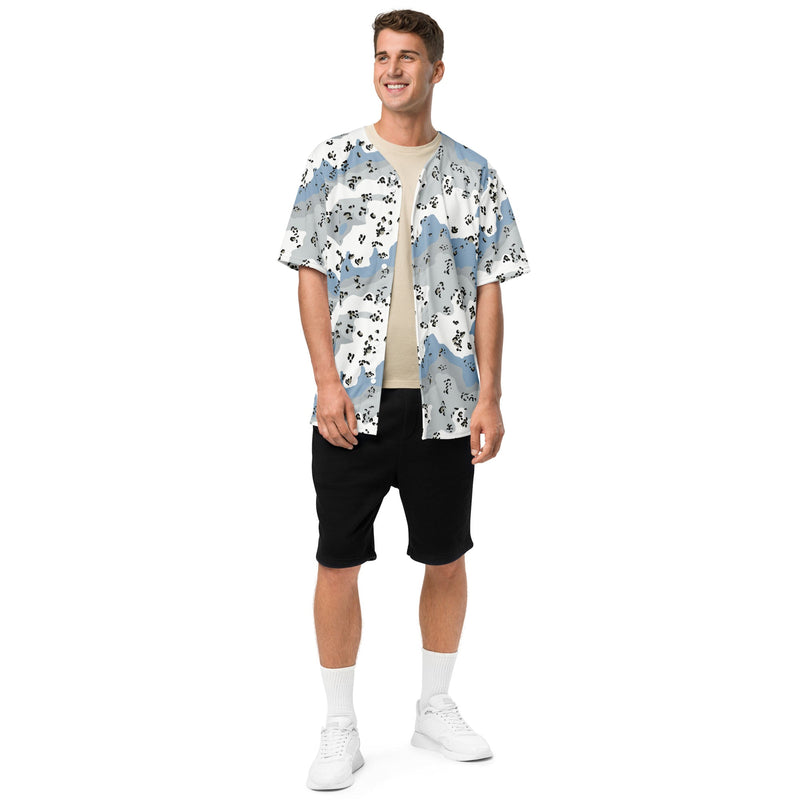 Chocolate Chip Polar Ice CAMO Unisex Baseball Jersey