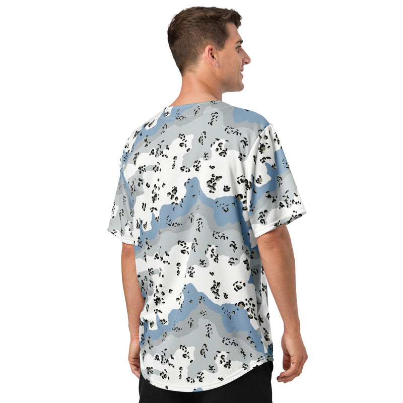 Chocolate Chip Polar Ice CAMO Unisex Baseball Jersey