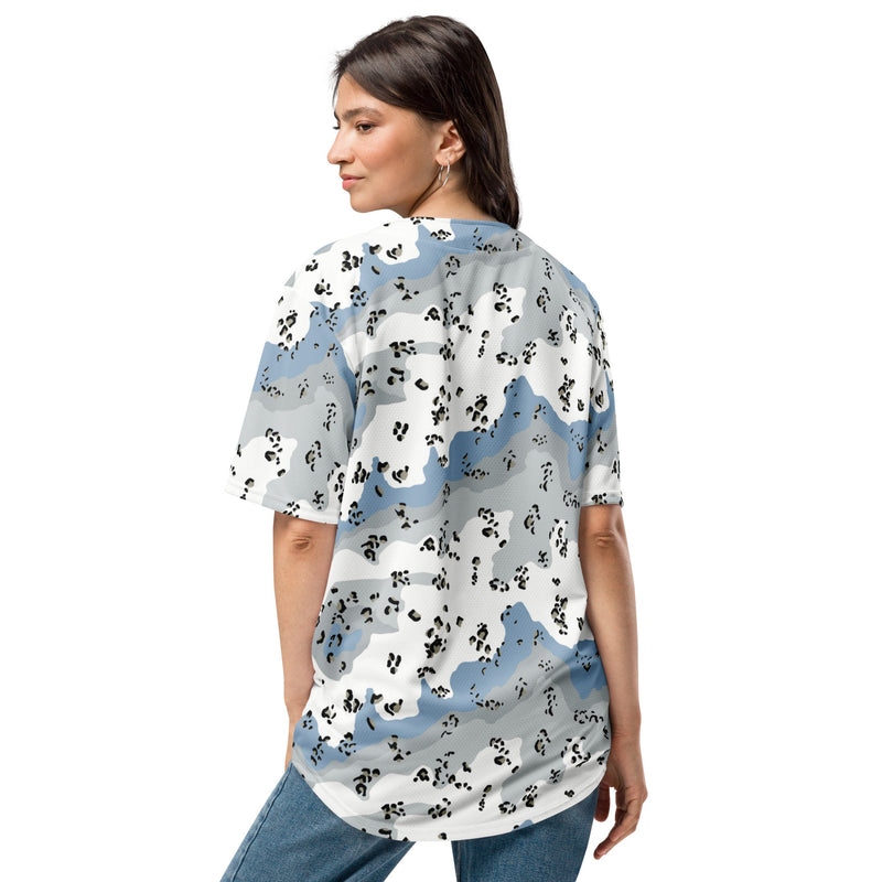 Chocolate Chip Polar Ice CAMO Unisex Baseball Jersey