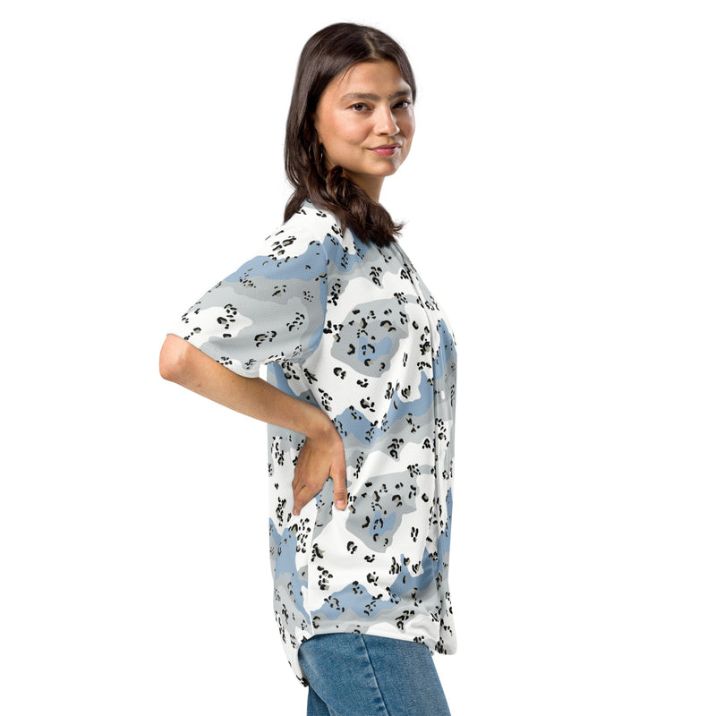 Chocolate Chip Polar Ice CAMO Unisex Baseball Jersey