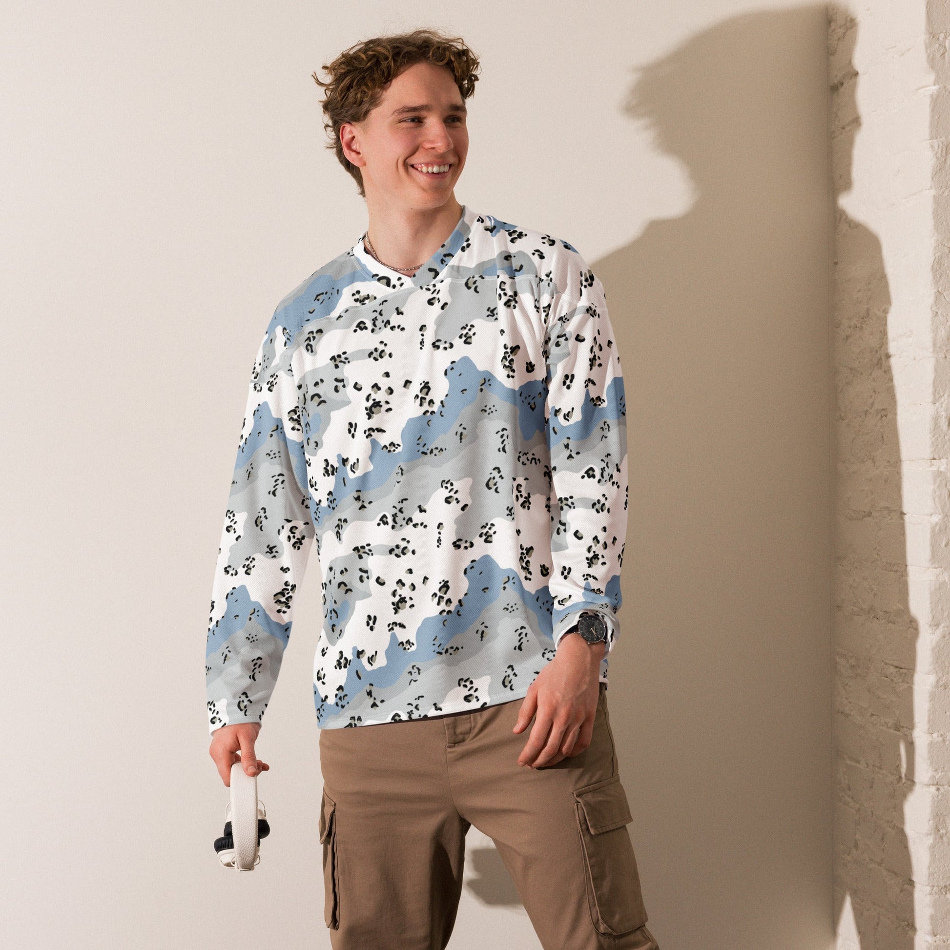 Chocolate Chip Polar Ice CAMO hockey fan jersey - Hockey Jerseys