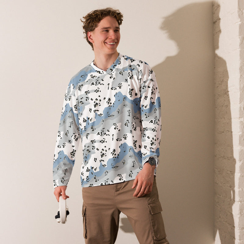 Chocolate Chip Polar Ice CAMO Unisex Hockey Fan Jersey