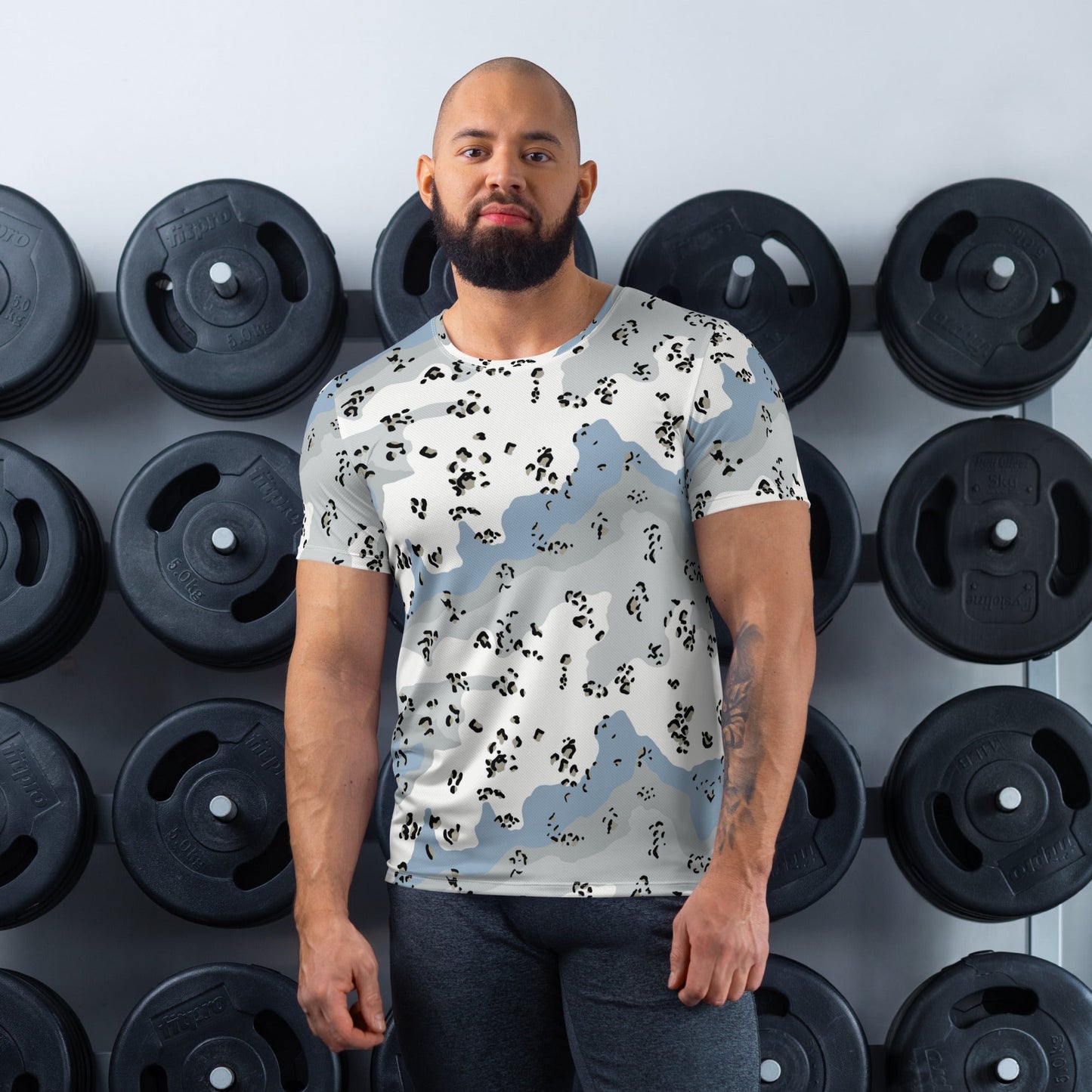 Chocolate Chip Polar Ice CAMO Mens athletic t-shirt - XS - Athletic T-Shirts