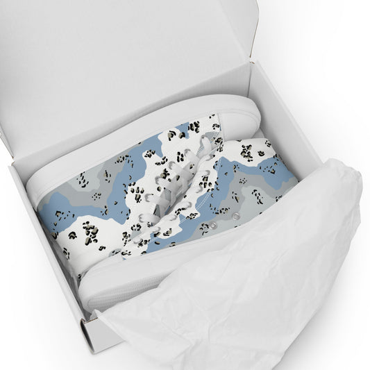 Chocolate Chip Polar Ice CAMO Mens high top canvas shoes - High Top Canvas Shoes