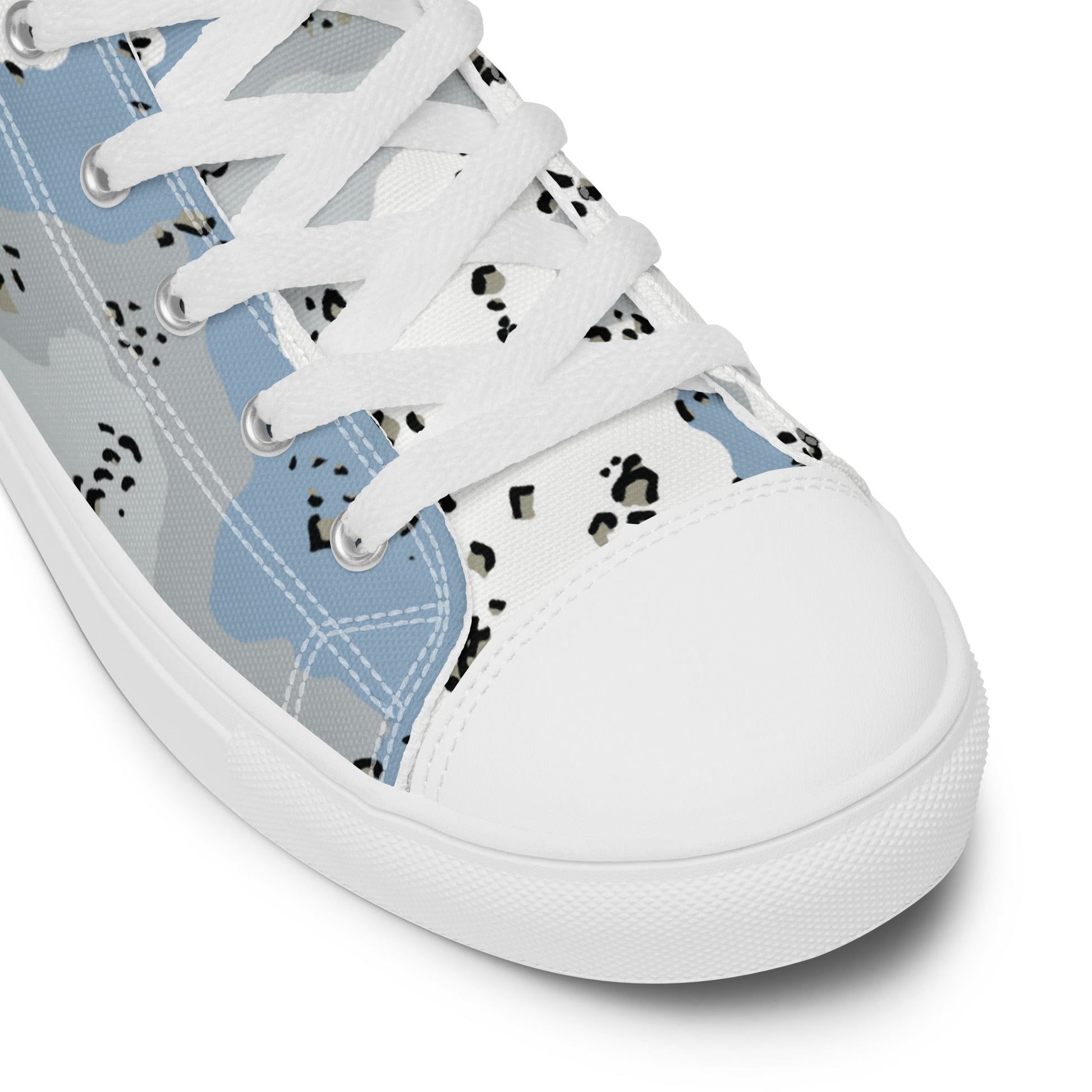 Chocolate Chip Polar Ice CAMO Mens high top canvas shoes - High Top Canvas Shoes