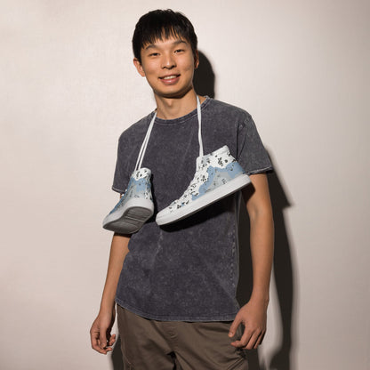 Chocolate Chip Polar Ice CAMO Mens high top canvas shoes - High Top Canvas Shoes