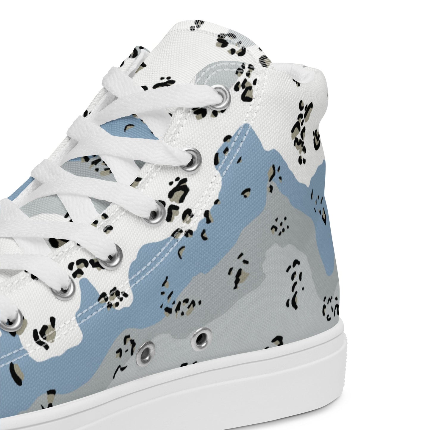 Chocolate Chip Polar Ice CAMO Mens high top canvas shoes - High Top Canvas Shoes