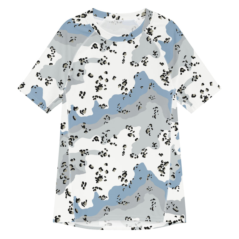 Chocolate Chip Polar Ice CAMO Mens Short-Sleeve Rash Guard - 2XS - SS