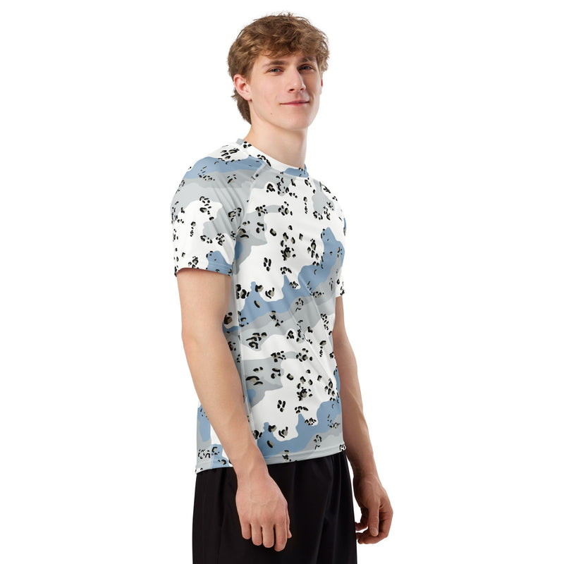 Chocolate Chip Polar Ice CAMO Mens Short-Sleeve Rash Guard - SS