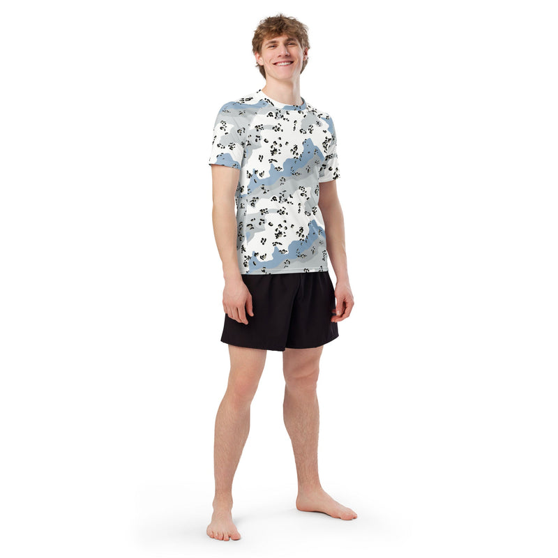 Chocolate Chip Polar Ice CAMO Mens Short-Sleeve Rash Guard - SS