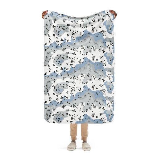 Chocolate Chip Polar Ice CAMO Sherpa Blanket - 37″×57″