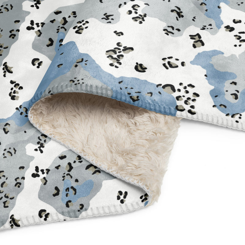 Chocolate Chip Polar Ice CAMO Sherpa Blanket